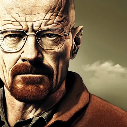 Prompt: Walter White in The Walking Dead 4K quality super realistic