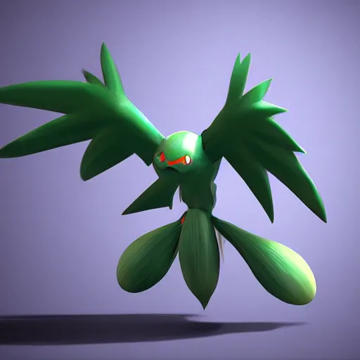 Prompt: A pokemon that looks like a coconut, which splits in half into wings,Trending on art station. Unreal engine.