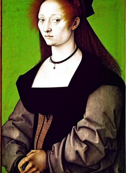 Prompt: a portrait of a pretty young lady by albrecht durer