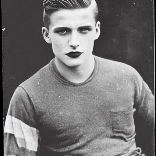 Prompt: a moderately handsome rebellious hot young guy, 1 9 2 8 photo