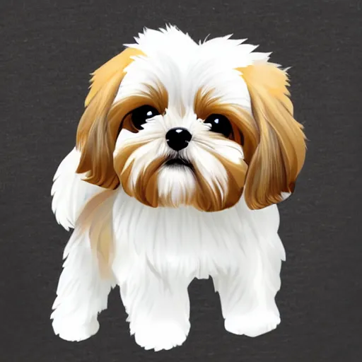 Prompt: Chibi Anime Shih Tzu