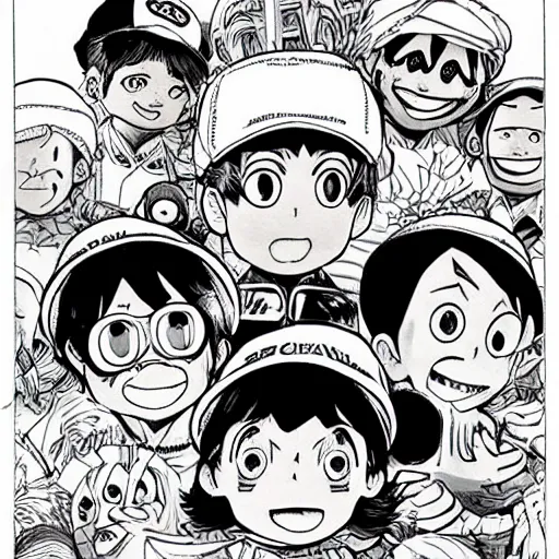 Image similar to amazing manga cover of El Chavo del 8 by Yusuke Murata hyper detailed fullcolor