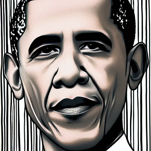 Image similar to ms paint drawing of obama, hd