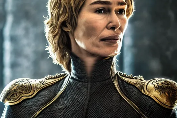 Prompt: very very intricate photorealistic photo of cersei killed by jaime lannister, photo is in focus with detailed atmospheric lighting, award - winning details