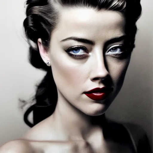 Image similar to portrait of amber heard by mario testino, 1 9 2 0 s hairstyle, headshot, ca. 1 9 2 0, detailed, award winning, sony a 7 r