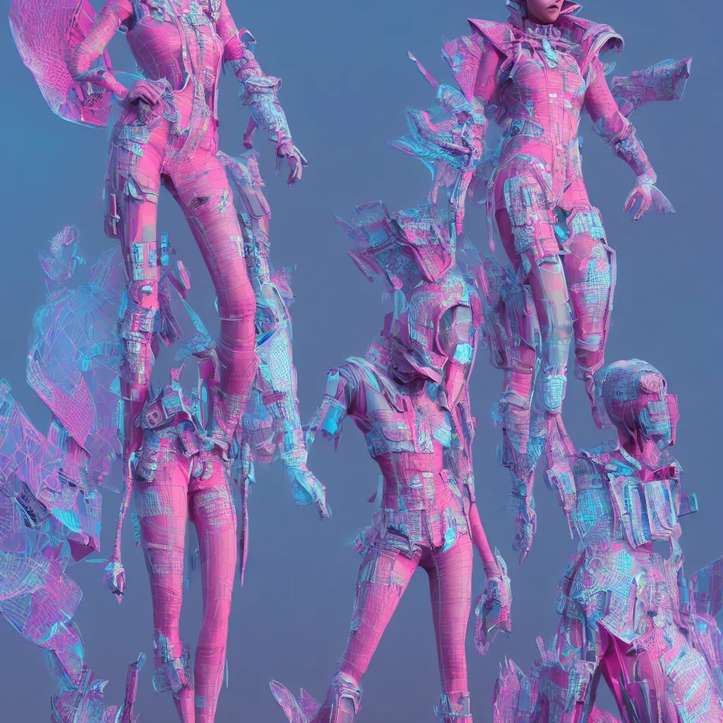 Image similar to fractal fantasy future fashion show designed by Hamcus and Demobaza, matte bright highly detailed, epic, 3D render, digital art, artstation, 8K artistic photography, photo-realistic, by Jenny Seville, WLOP