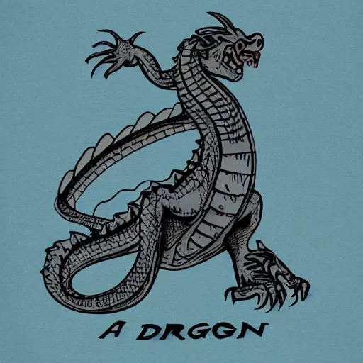 Prompt: a dragon in the style of the 5 0 s