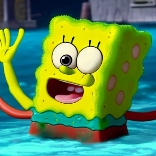 Prompt: nasty patty spongebob, 4 k, high definition, realistic, cinematic, centered