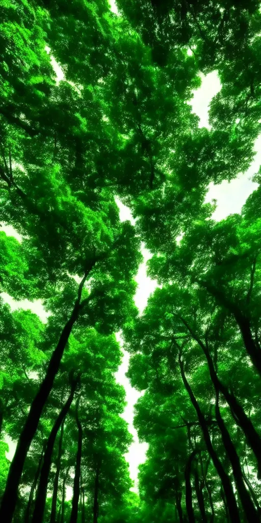 Image similar to the wind whispers softly amongst the canopy of a thousand emerald trees atop a shining hill in your mind