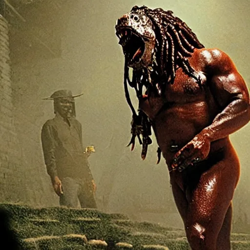 Prompt: shawshank redemption with predator monsters