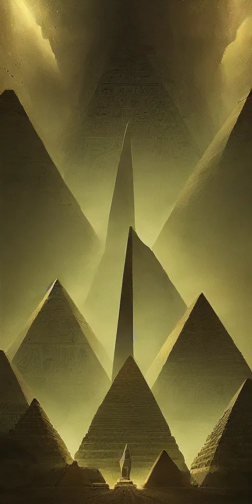 Image similar to derek surreal rutkowski pyramids perfect lucid dream perfect zabrocki k egyptian ancient gods artgerm symmetry!! greg egypt 4 composition green lush a very lighting in detailed dreamlike