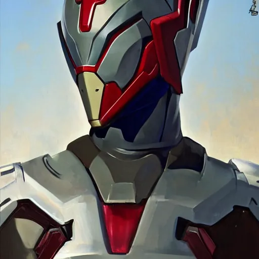 Prompt: greg manchess portrait painting of armored spiderman ultraman grey fox metal gear cyborg hybrid as overwatch character, medium shot, asymmetrical, profile picture, organic painting, sunny day, matte painting, bold shapes, hard edges, street art, trending on artstation, by huang guangjian and gil elvgren and sachin teng