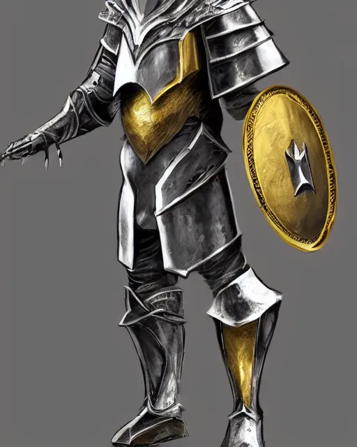 infinity blade concept art, armor, black and gold