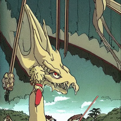 Image similar to a dragon made a straw, studio ghibli