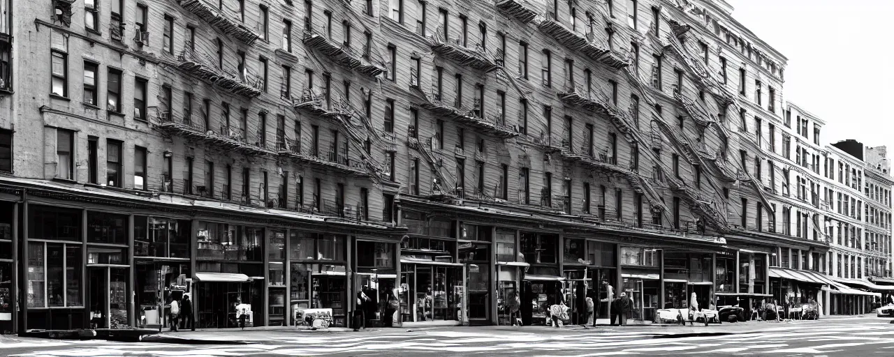 Image similar to building facade. storefronts. city block. new york