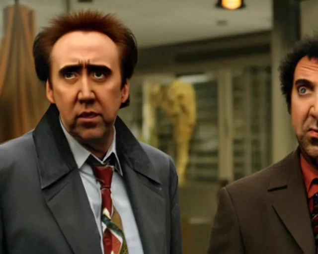 Image similar to nicolas cage in the it crowd ( 2 0 0 6 ), channel 4, episode still, 4 8 0 p