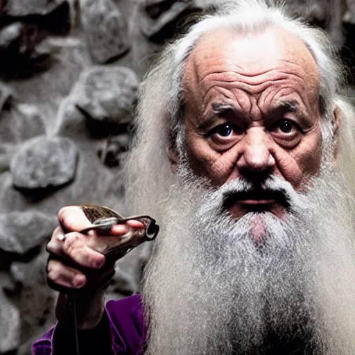 Image similar to bill murray plays dumbledore in harry potter