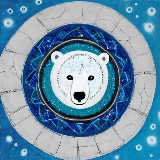 Image similar to polar bear mandala