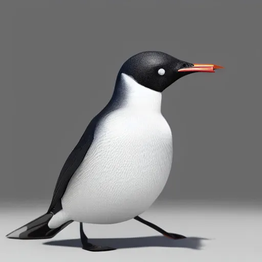 Prompt: 3d pingvin, photorealistic
