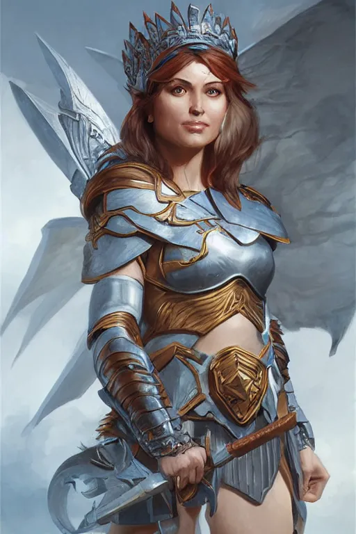 Image similar to amazon valkyrie athena, d & d, fantasy, portrait, highly detailed, headshot, digital painting, trending on artstation, concept art, sharp focus, illustration, art by artgerm and greg rutkowski and magali villeneuve