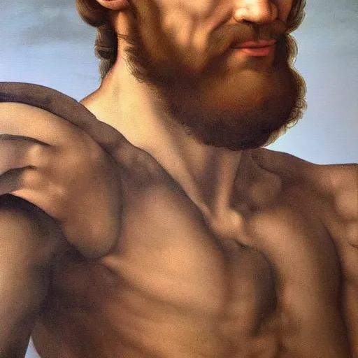 Prompt: unknown painting of michelangelo, ultra realistic details