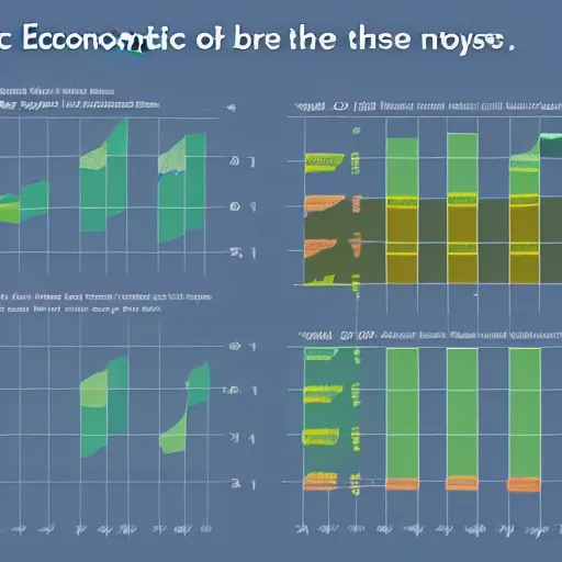 Image similar to economic charts in the style of monet