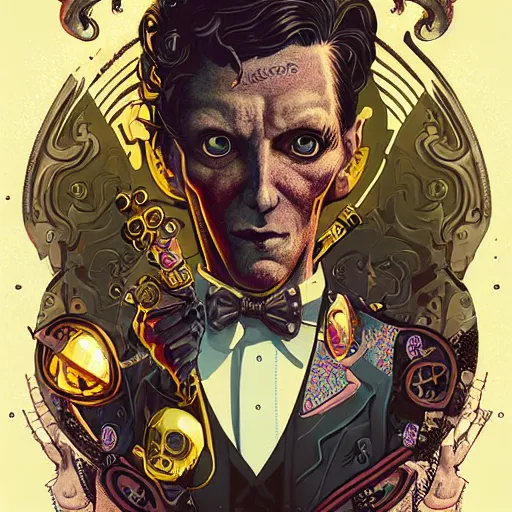 Image similar to Lofi Lovecraft Lovecraftian BioShock portrait Pixar style by Tristan Eaton Stanley Artgerm and Tom Bagshaw