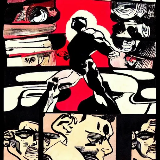 Prompt: an amazing masterpiece of art by frank miller