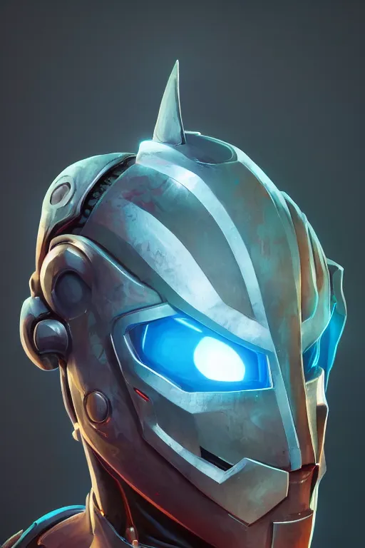 Image similar to epic mask helmet robot ninja portrait stylized as fornite style game design fanart by concept artist gervasio canda, behance hd by jesper ejsing, by rhads, makoto shinkai and lois van baarle, ilya kuvshinov, rossdraws global illumination radiating a glowing aura global illumination ray tracing hdr render in unreal engine 5