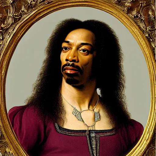 Image similar to renaissance portrait of Rick James, masterpiece by Eugene de Blaas