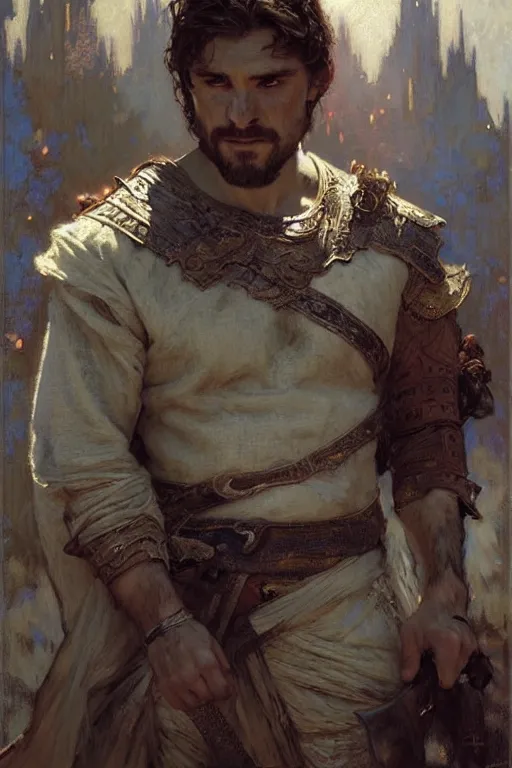 Image similar to attractive man, game of thrones, painting by gaston bussiere, craig mullins, greg rutkowski, alphonse mucha