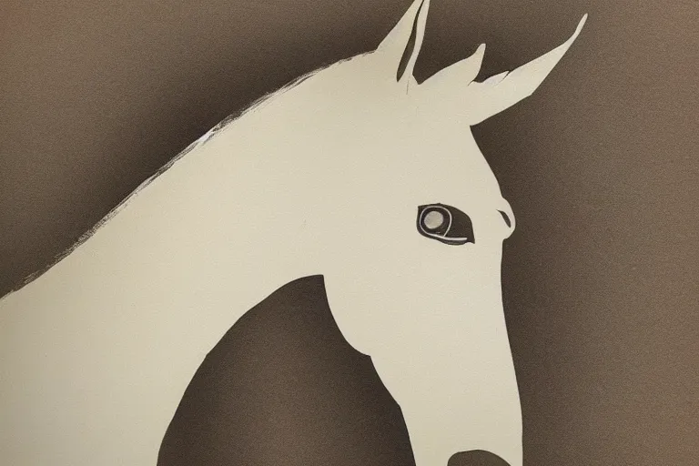 Image similar to beautiful serene horse, healing through motion, minimalistic golden ink aribrush painting on white background