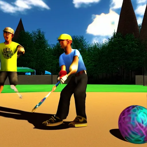 Image similar to tony hawk's pro croquet for playstation 2, detailed video game screenshot