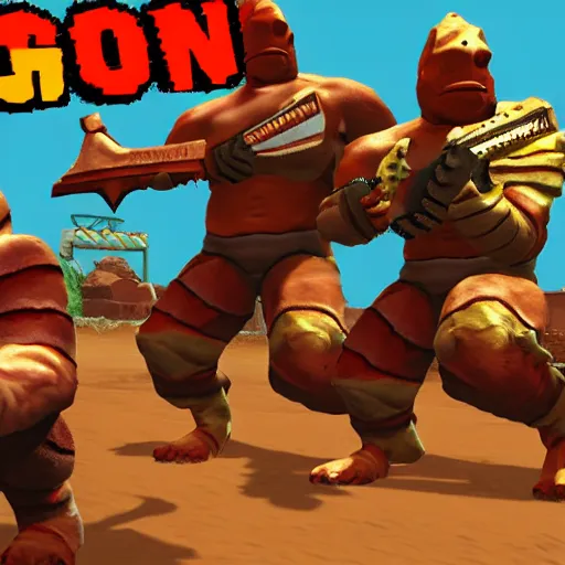 Image similar to gorn video game