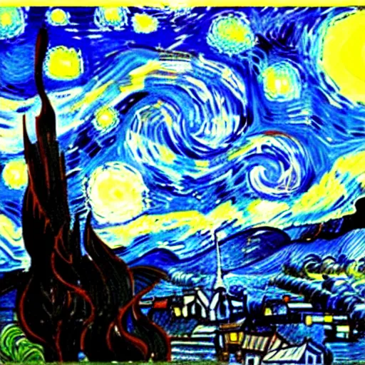 Image similar to a beatiful painting by van gogh