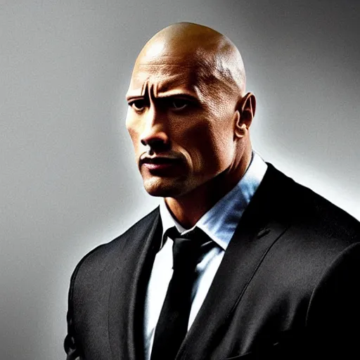 Image similar to Dwayne Johnson as FBI in movie directed by Christopher Nolan