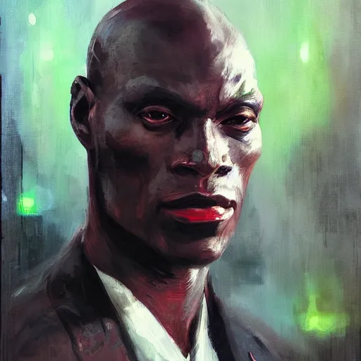 Image similar to face protrait of martian manhunter, realistic, ultrahd, jeremy mann painting