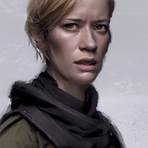 Image similar to portrait of a woman by greg rutkowski, she looks like mackenzie davis, impeccable military composure, wearing tactical gear of the galactic alliance, star wars expanded universe, she is about 6 0 years old, highly detailed portrait, digital painting, artstation, concept art, smooth, sharp foccus ilustration, artstation hq
