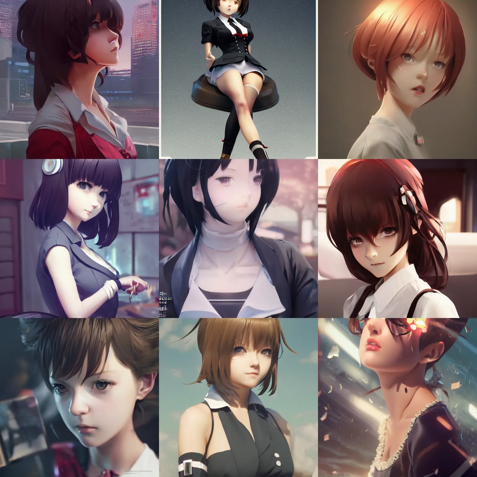 Prompt: worksafe. insanely detailed. by wlop, ilya kuvshinov, krenz cushart, greg rutkowski, pixiv. zbrush sculpt, octane, maya, houdini, vfx. pinup, close - up gorgeous attractive cg anime schoolgirl in luxury advertisement. cinematic dramatic atmosphere, sharp focus, volumetric lighting.