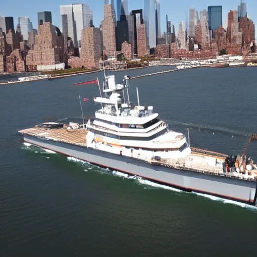 Image similar to view of New York warship marina