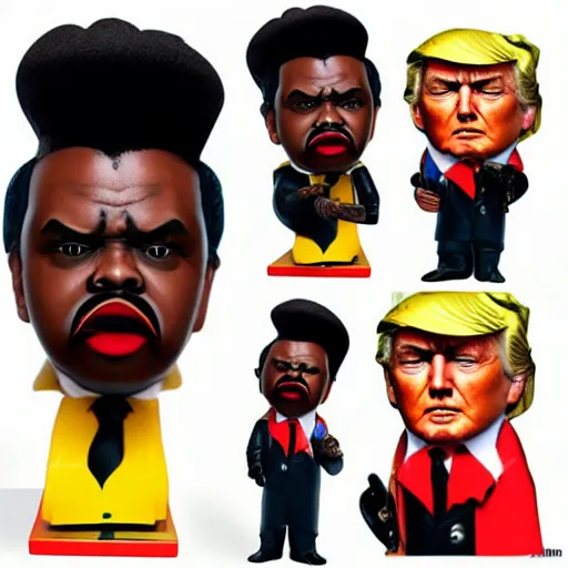 Image similar to marcus garvey cosplay donald trump vinyl action figure, plastic, toy, butcher billy style