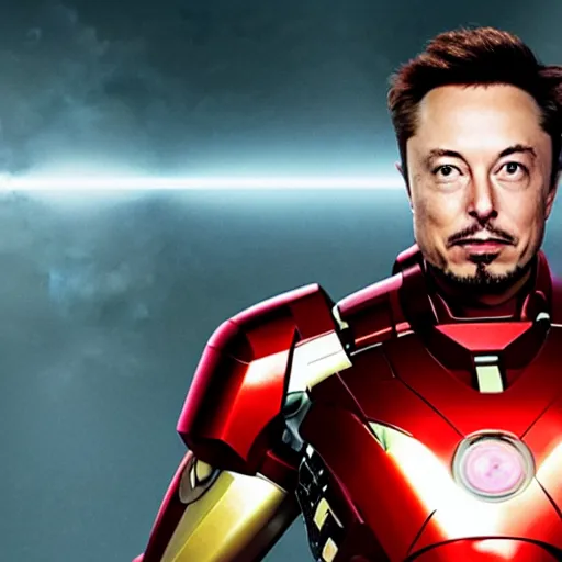 Image similar to Elon musk as iron man