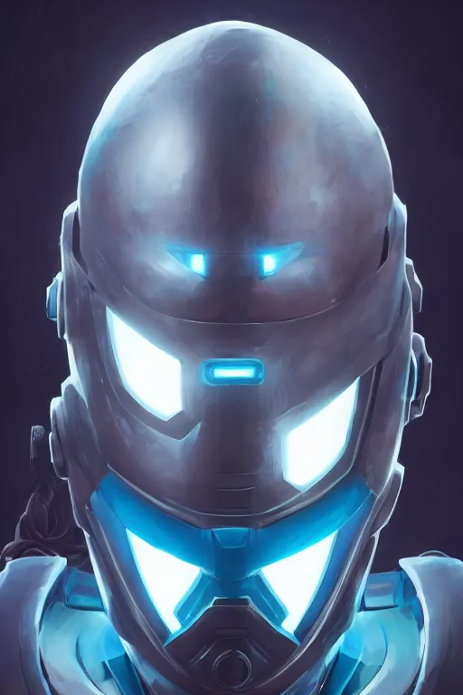 Image similar to epic mask helmet robot ninja portrait stylized as fornite style game design fanart by concept artist gervasio canda, behance hd by jesper ejsing, by rhads, makoto shinkai and lois van baarle, ilya kuvshinov, rossdraws global illumination radiating a glowing aura global illumination ray tracing hdr render in unreal engine 5