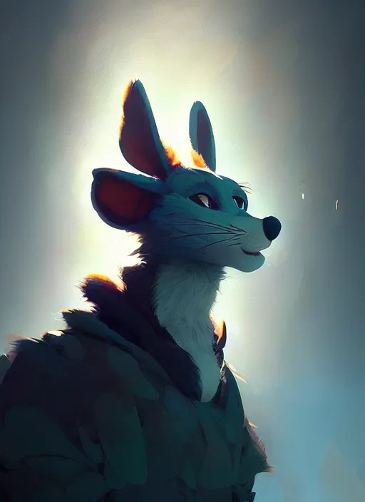 Image similar to a beautiful portrait of an anthropomorphic fursona furry disney character by cory loftis, fenghua zhong, ryohei hase, ismail inceoglu and ruan jia. volumetric light, artstation