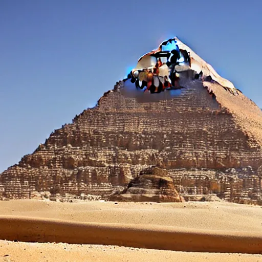 Image similar to the egyptian pyramids in the desert