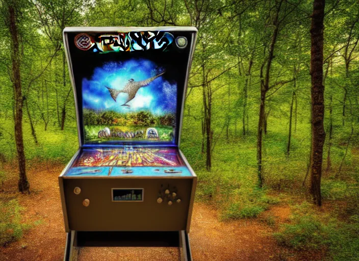 Image similar to nature photography of a wild pinball in it's natural habitat, national geography, award winning photo, realistic photo, 4 k, 8 k