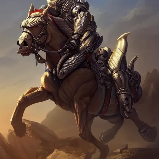 Image similar to a musclebound anthropomorphized horse with gargantuan muscles wearing a tight kevlar battle outfit, facility background, equine, anthro art, furaffinity, highly detailed, digital painting, artstation, sharp focus, game art, concept art, illustration, art by artgerm, greg rutkowski, wlop