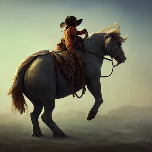 Image similar to a cowboy riding a tardigrade , made by Stanley Artgerm Lau, WLOP, Rossdraws, ArtStation, CGSociety, concept art, cgsociety, octane render, trending on artstation, artstationHD, artstationHQ, unreal engine, 4k, 8k,