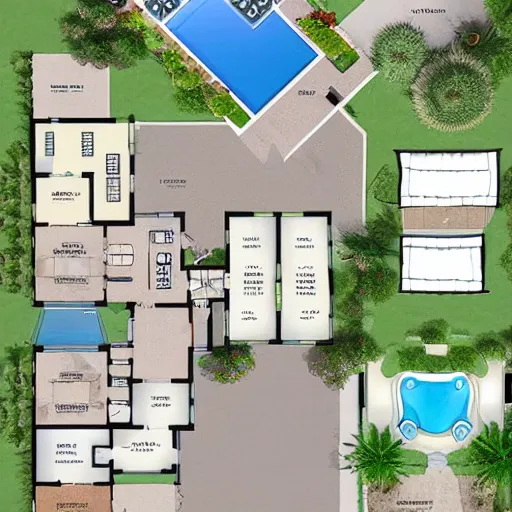 Image similar to floor plan of a villa