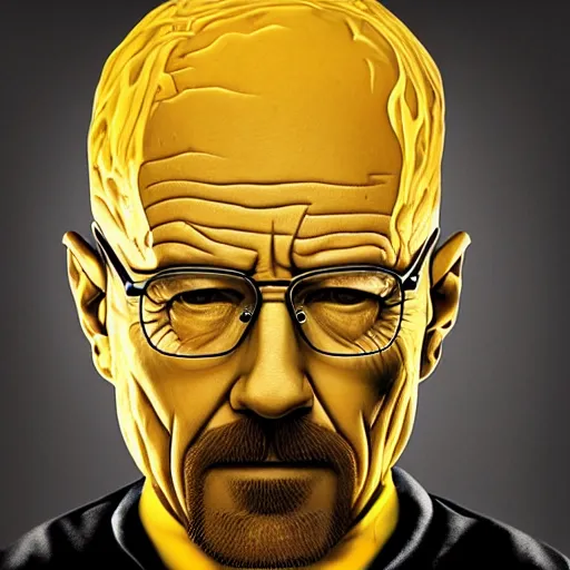 Image similar to walter white made out of cheese, cinematic photography, trending on artstation,